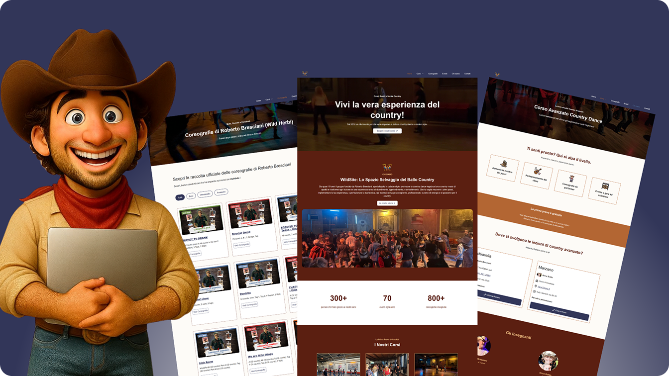 Mockup sito Wildsite - Griffini Design