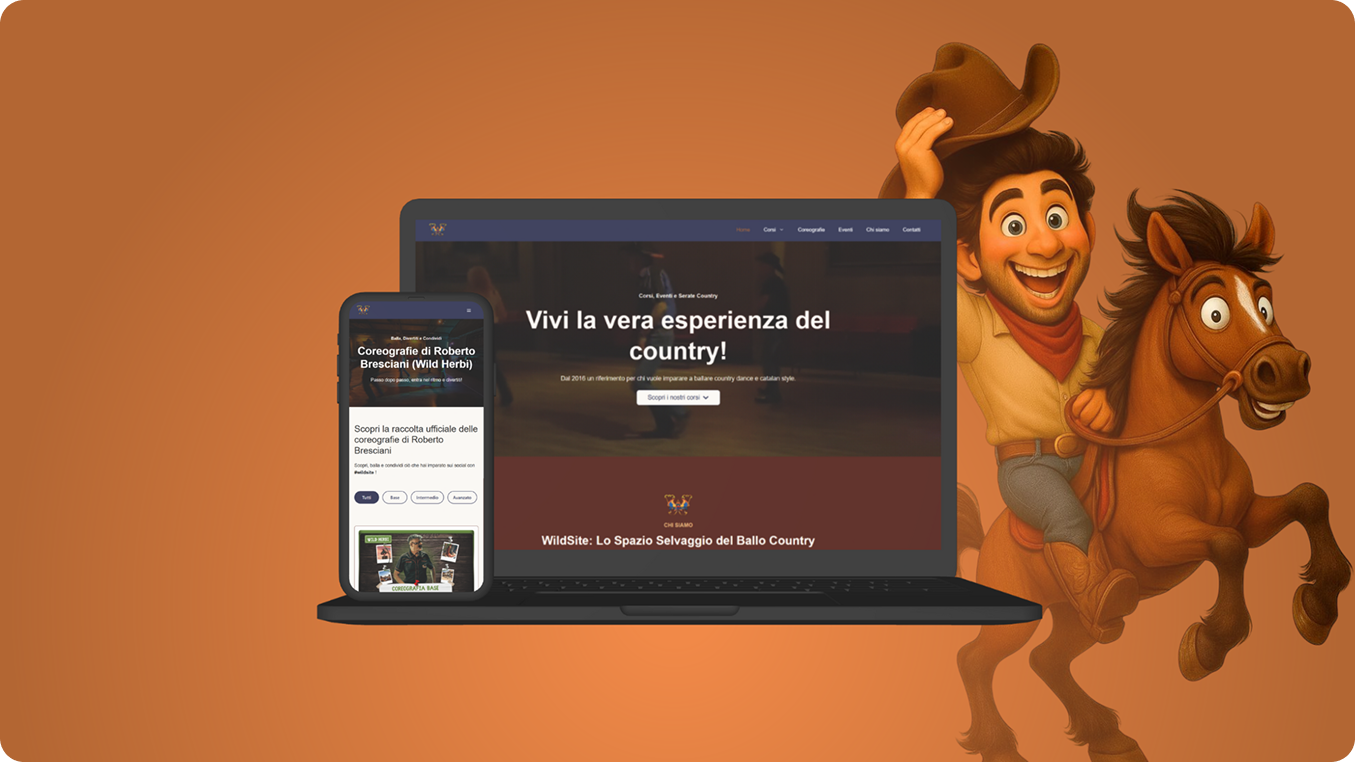 Immagine secondaria progetto wildsite Wireframe Computer & Smartphone Wildsite - Griffini Design