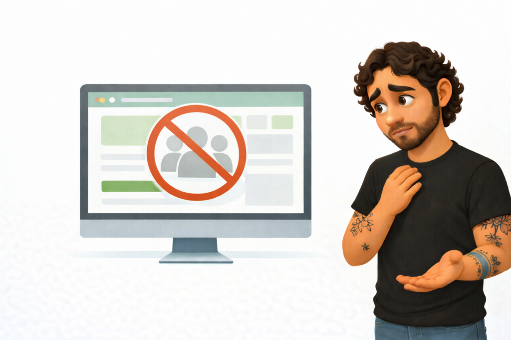 sito web che non porta clienti - illustrazione concettuale